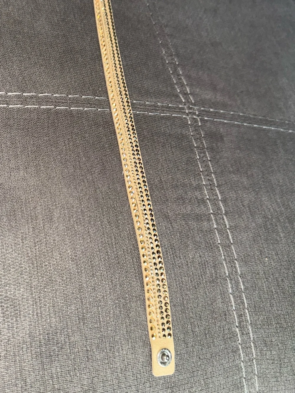 Gold rhinestone choker necklace
